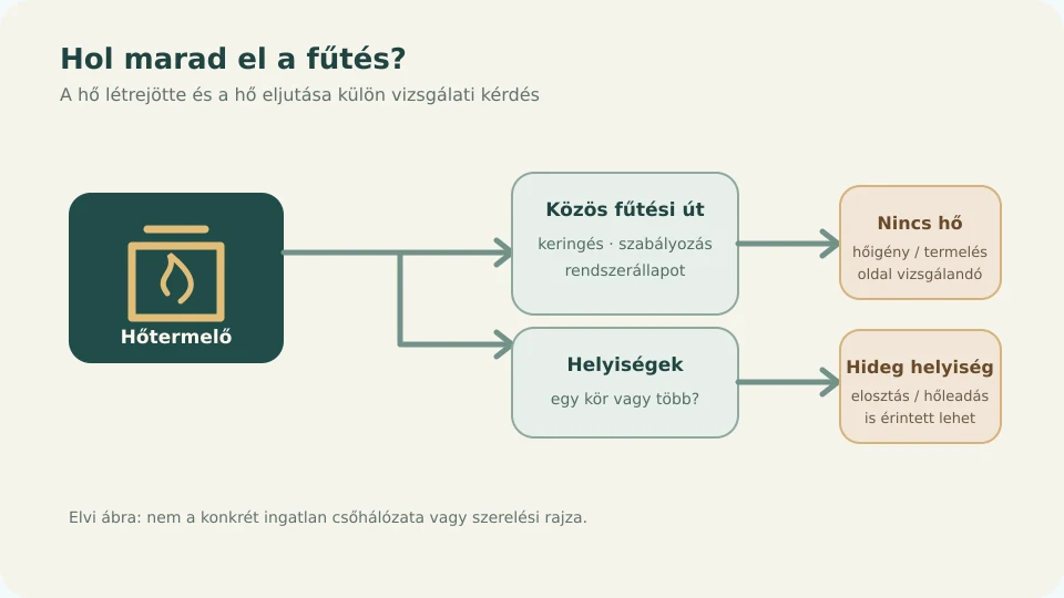 A hőtermelés és a fűtési hőelosztás elkülönítése